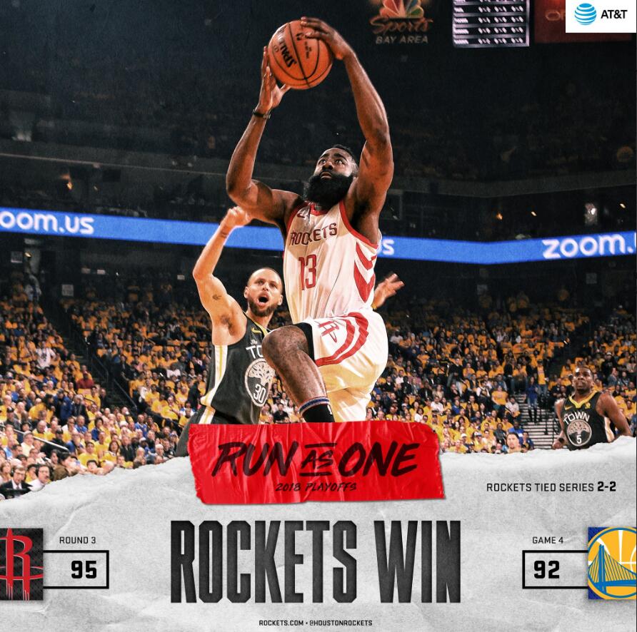 半岛体育-NBA季后赛火箭逆转勇士，比赛总比分3-2